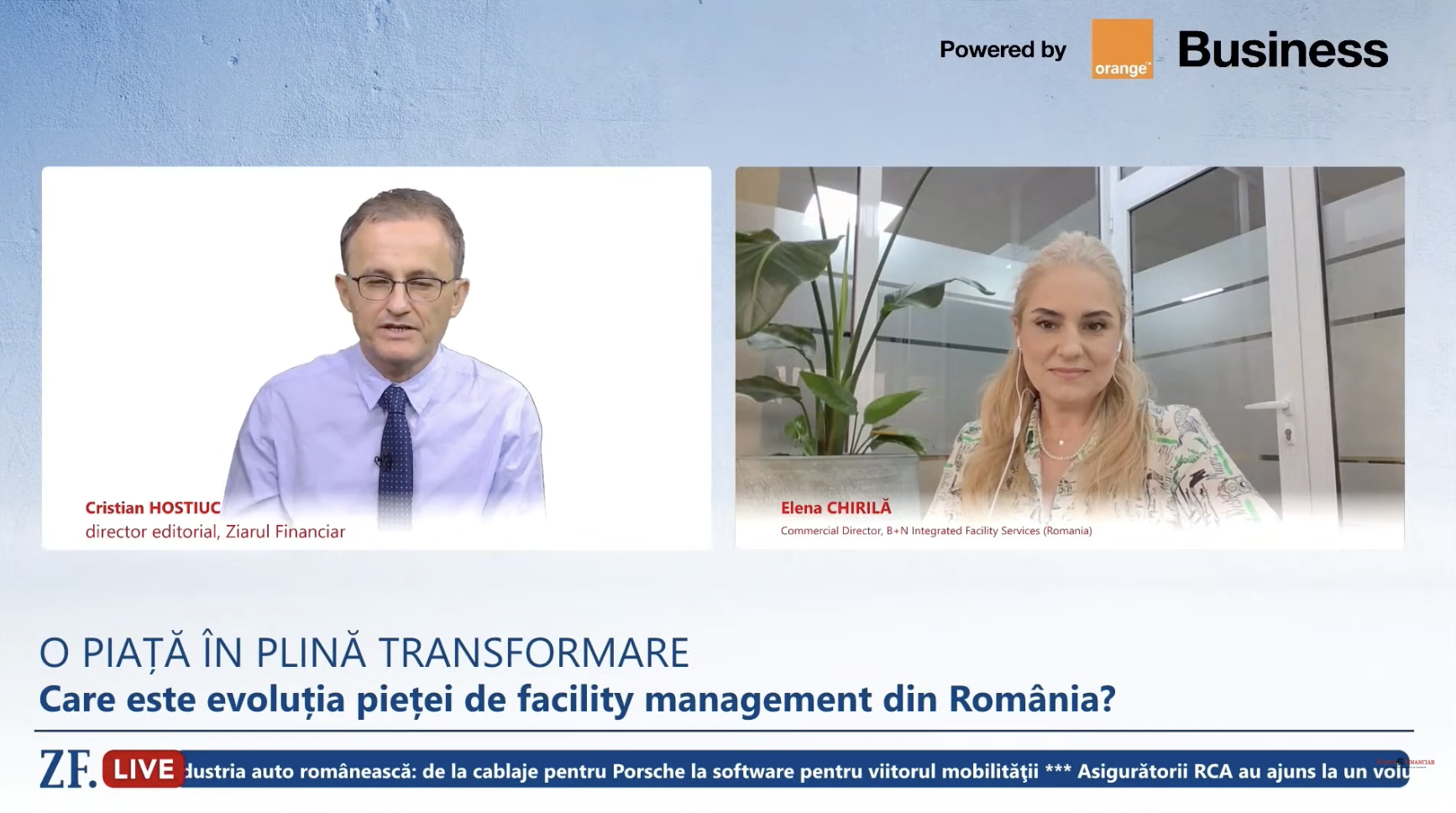 B+N Romania a ZF Live műsorában – fókuszban az iparági átalakulás